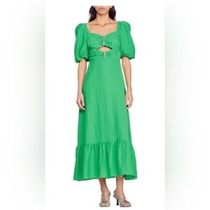 Sandro Falbala Green Dress with Rhinestones